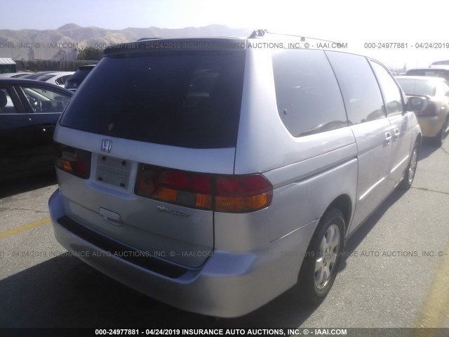 2HKRL18052H573474 - 2002 HONDA ODYSSEY EXL SILVER photo 4