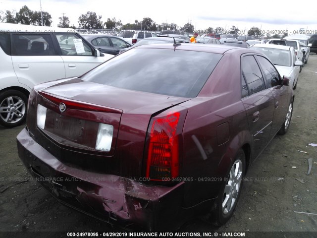 1G6DP577470106347 - 2007 CADILLAC CTS HI FEATURE V6 BURGUNDY photo 4