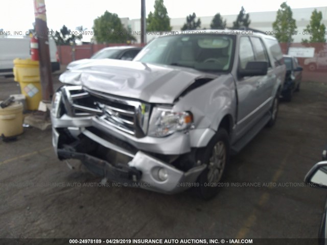 1FMJK1H56CEF06410 - 2012 FORD EXPEDITION EL XLT/EL KING RANCH SILVER photo 2