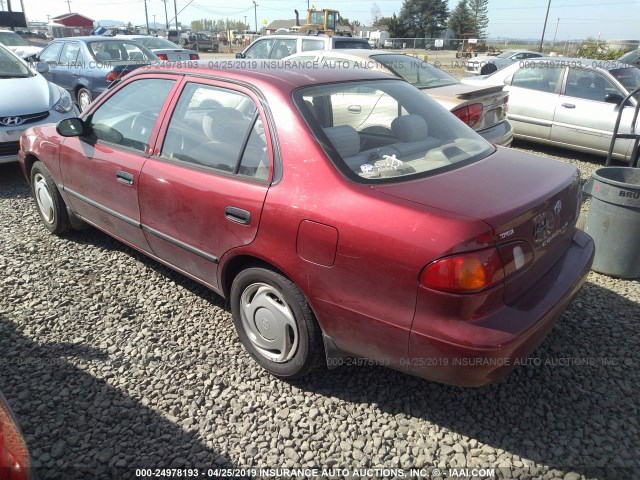 1NXBR12EXXZ177294 - 1999 TOYOTA COROLLA VE/CE/LE RED photo 3