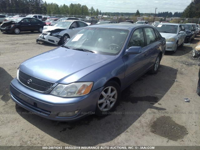 4T1BF28B7YU004765 - 2000 TOYOTA AVALON XL/XLS Light Blue photo 2