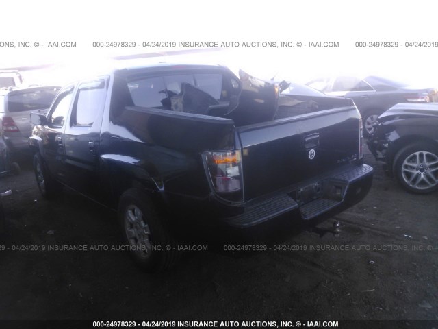 2HJYK16586H530741 - 2006 HONDA RIDGELINE RTL BLACK photo 3