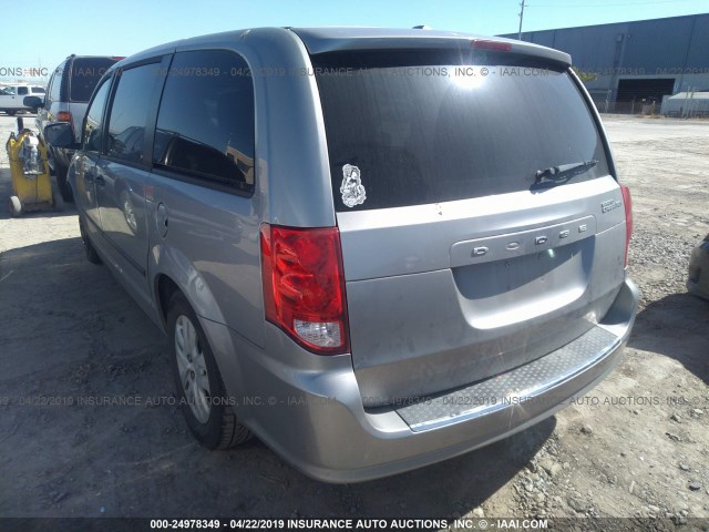 2C4RDGBG9ER193762 - 2014 DODGE GRAND CARAVAN SE GRAY photo 3