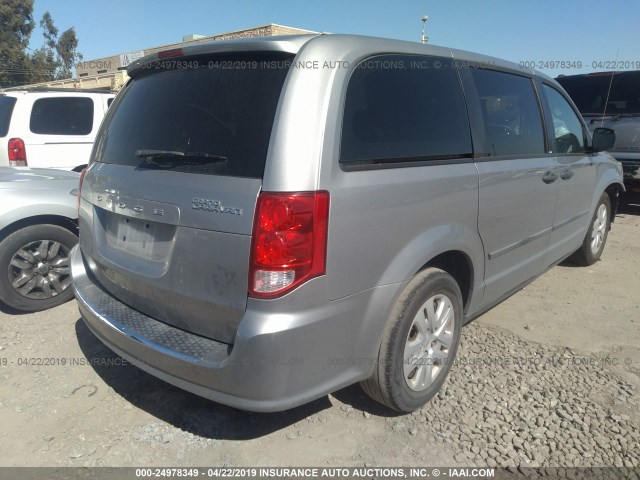 2C4RDGBG9ER193762 - 2014 DODGE GRAND CARAVAN SE GRAY photo 4