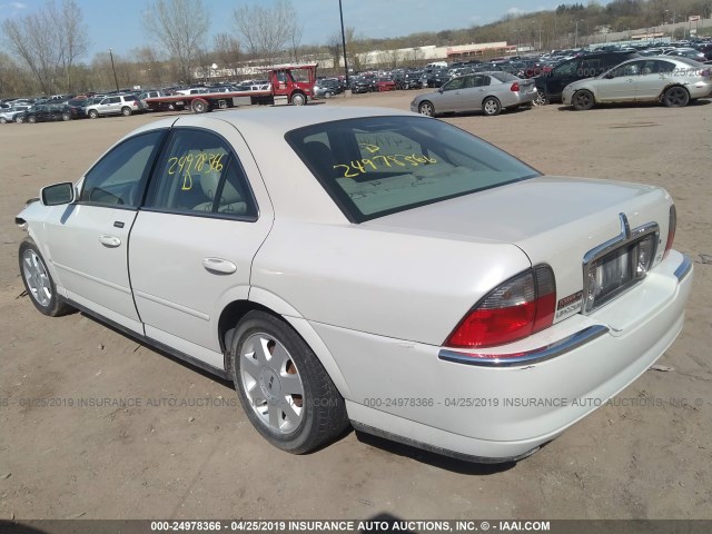 1LNHM86S74Y665317 - 2004 LINCOLN LS WHITE photo 3