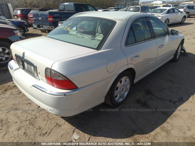 1LNHM86S74Y665317 - 2004 LINCOLN LS WHITE photo 4