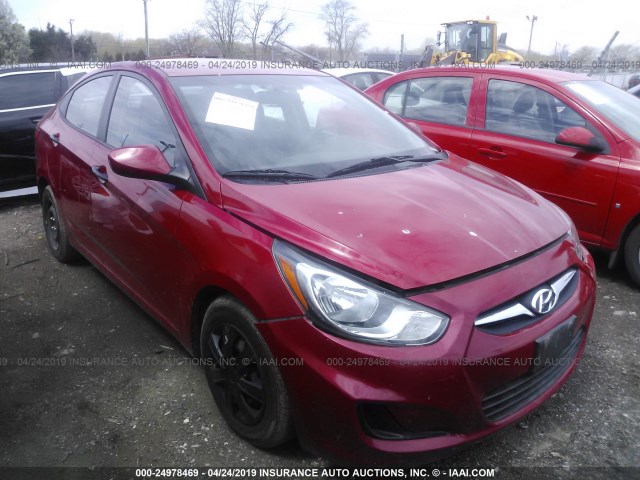 KMHCT4AE9CU085189 - 2012 HYUNDAI ACCENT GLS/GS RED photo 1