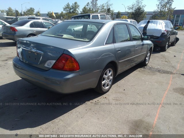 4T1BF28B02U224580 - 2002 TOYOTA AVALON XL/XLS Light Blue photo 4