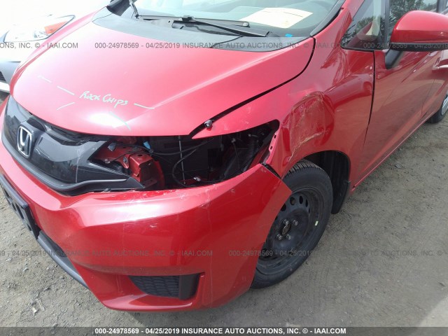 3HGGK5H52FM762582 - 2015 HONDA FIT LX RED photo 6