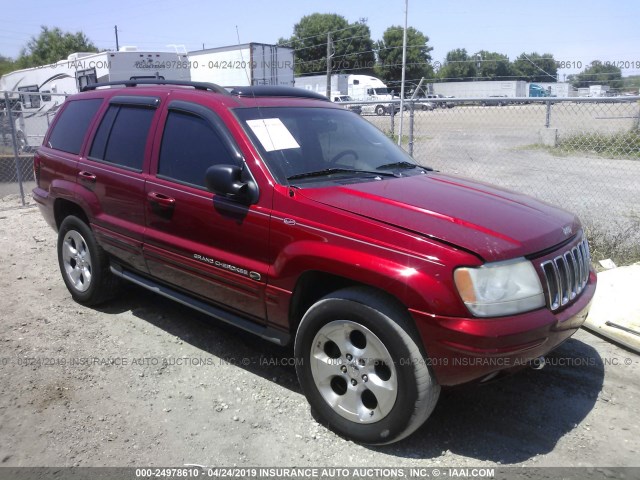 1J8GW68J03C577247 - 2003 JEEP GRAND CHEROKEE OVERLAND RED photo 1