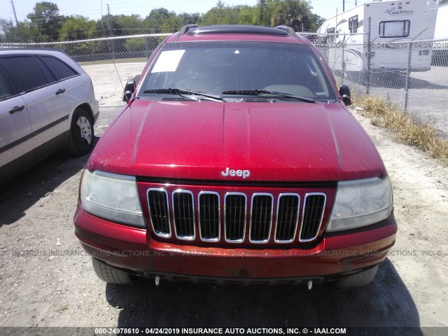 1J8GW68J03C577247 - 2003 JEEP GRAND CHEROKEE OVERLAND RED photo 6