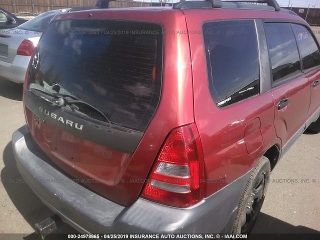 JF1SG636X5H722243 - 2005 SUBARU FORESTER 2.5X RED photo 4