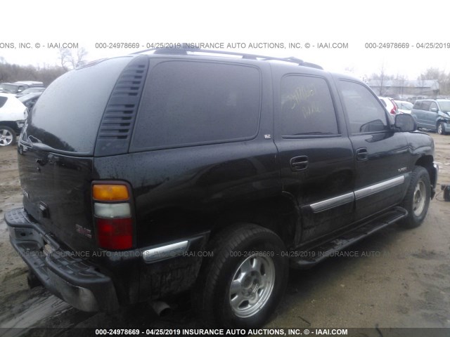 1GKEK13T91R172427 - 2001 GMC YUKON BLACK photo 4