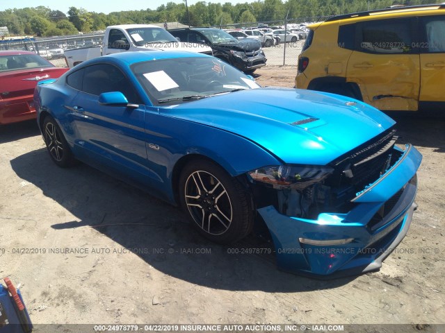 1FA6P8CF1K5122219 - 2019 FORD MUSTANG GT BLUE photo 1