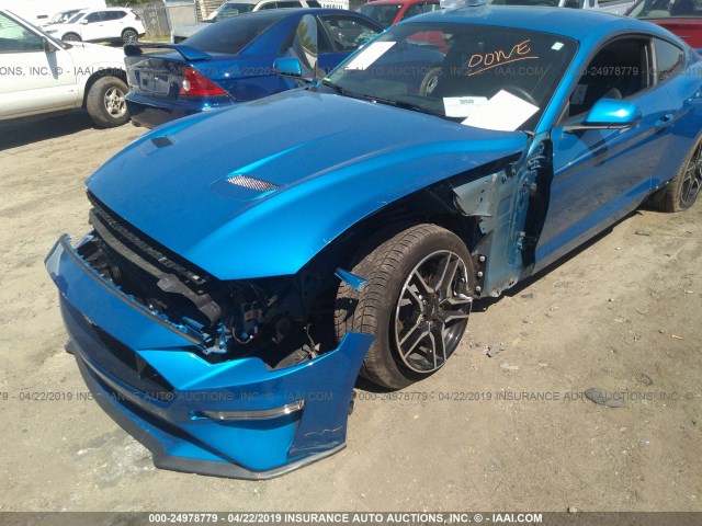 1FA6P8CF1K5122219 - 2019 FORD MUSTANG GT BLUE photo 6