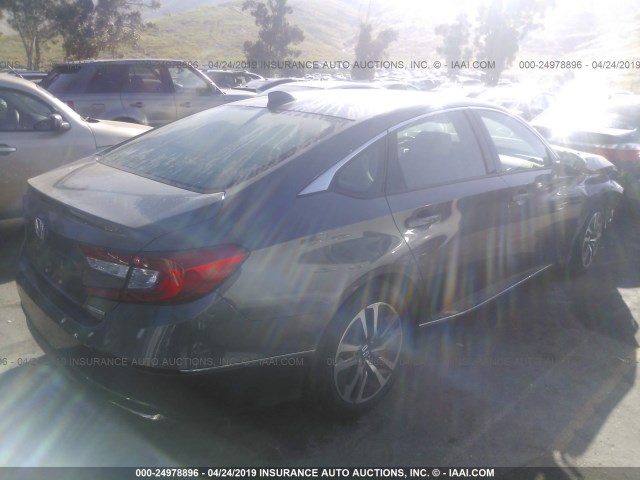 1HGCV3F48KA002944 - 2019 HONDA ACCORD HYBRID/EX GRAY photo 4