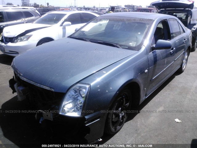 1G6DW677560118241 - 2006 CADILLAC STS Navy photo 2