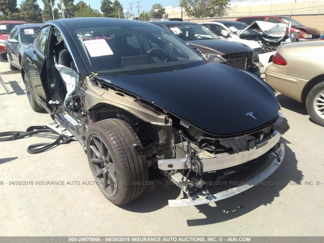 5YJ3E1EA7JF039581 - 2018 TESLA MODEL 3 BLACK photo 1