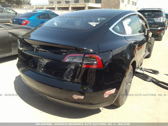 5YJ3E1EA7JF039581 - 2018 TESLA MODEL 3 BLACK photo 4