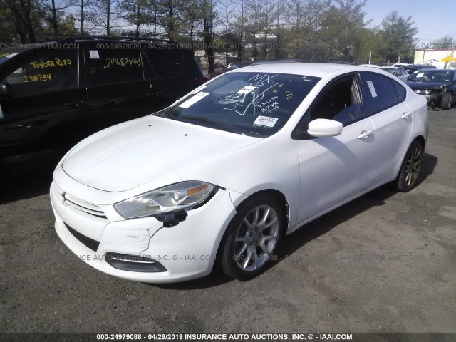 1C3CDFBH3DD152901 - 2013 DODGE DART SXT WHITE photo 2