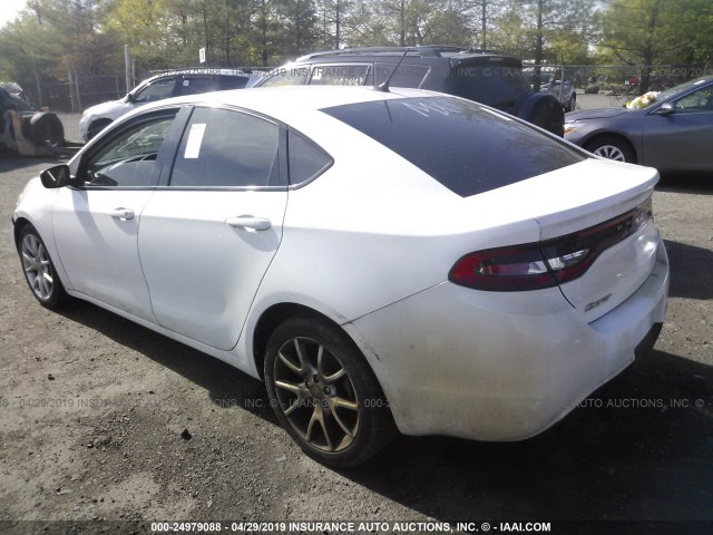 1C3CDFBH3DD152901 - 2013 DODGE DART SXT WHITE photo 3