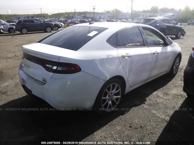 1C3CDFBH3DD152901 - 2013 DODGE DART SXT WHITE photo 4