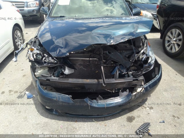 4T1CE38PX6U573888 - 2006 TOYOTA CAMRY SOLARA SE/SLE BLUE photo 6