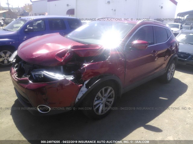 JN1BJ1CP3HW034496 - 2017 NISSAN ROGUE SPORT S/SV/SL RED photo 2