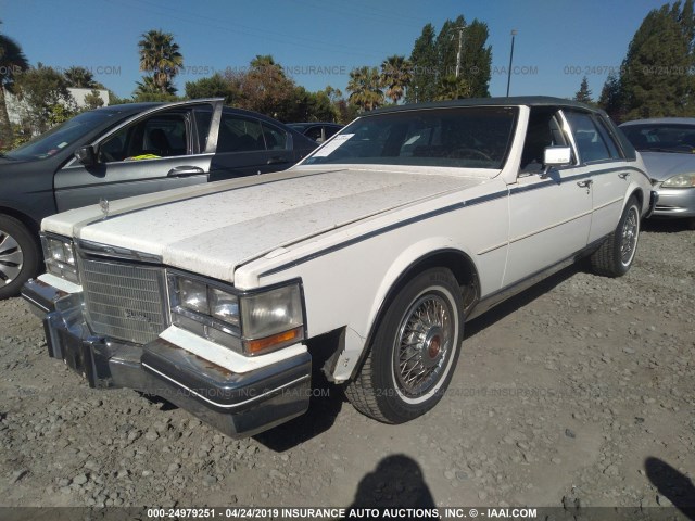 1G6AS6980EE811644 - 1984 CADILLAC SEVILLE WHITE photo 2