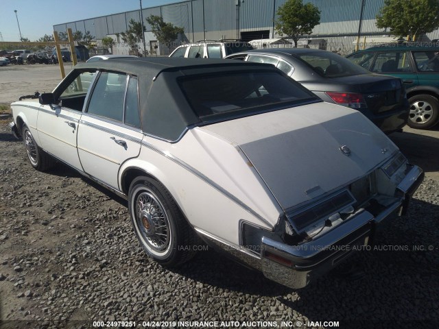 1G6AS6980EE811644 - 1984 CADILLAC SEVILLE WHITE photo 3