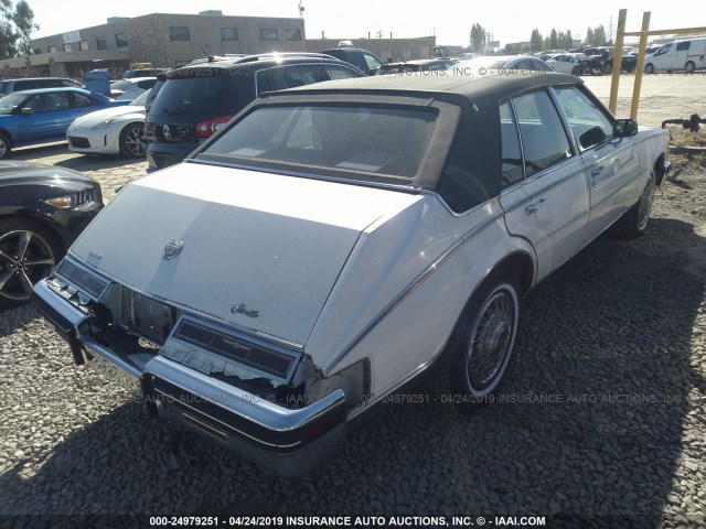 1G6AS6980EE811644 - 1984 CADILLAC SEVILLE WHITE photo 4