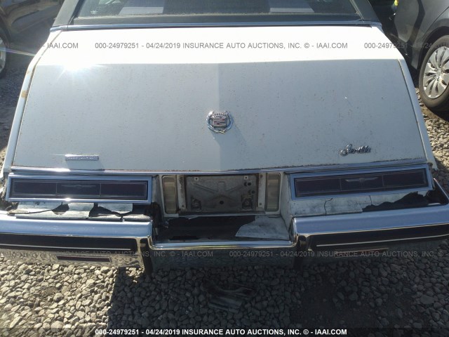 1G6AS6980EE811644 - 1984 CADILLAC SEVILLE WHITE photo 6