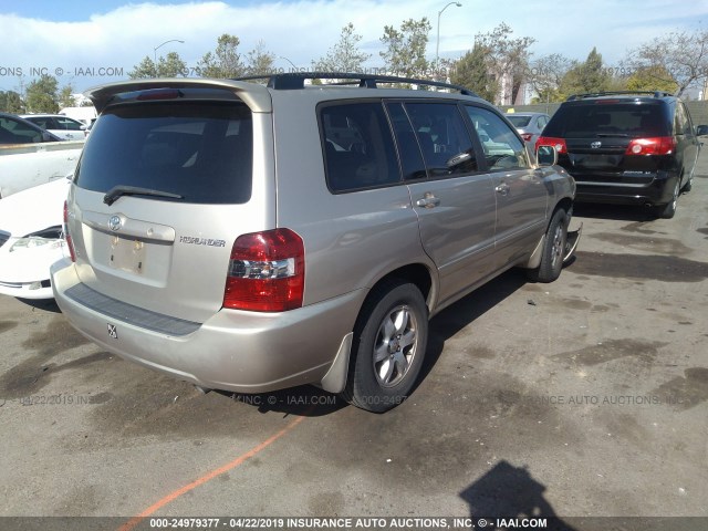 JTEDP21A450063539 - 2005 TOYOTA HIGHLANDER LIMITED TAN photo 4