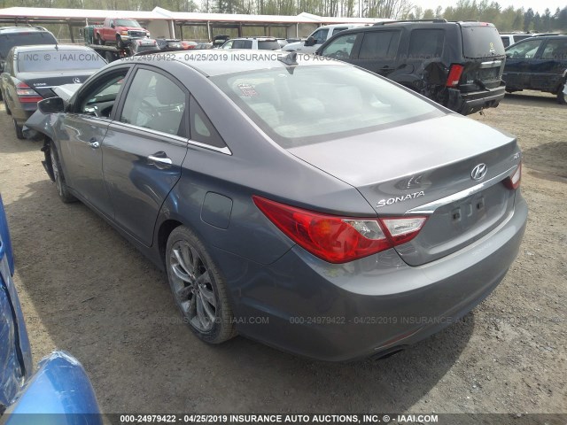 5NPEC4AB3BH212322 - 2011 HYUNDAI SONATA SE/LIMITED GRAY photo 3