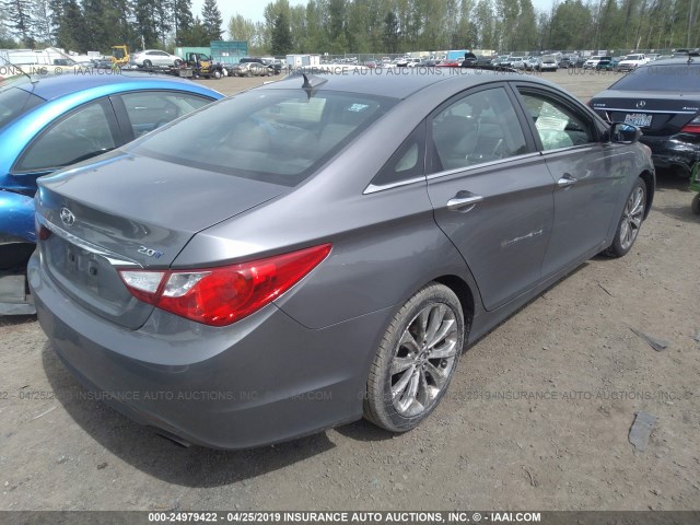 5NPEC4AB3BH212322 - 2011 HYUNDAI SONATA SE/LIMITED GRAY photo 4