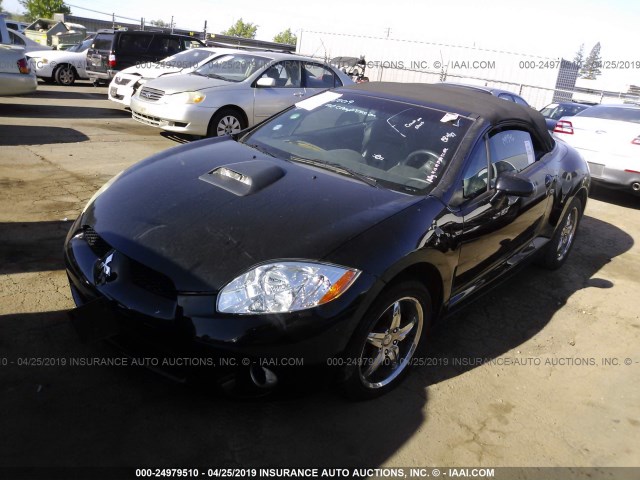 4A3AL25F37E005174 - 2007 MITSUBISHI ECLIPSE SPYDER GS BLACK photo 2