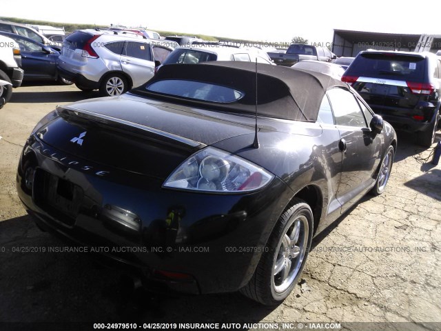 4A3AL25F37E005174 - 2007 MITSUBISHI ECLIPSE SPYDER GS BLACK photo 4