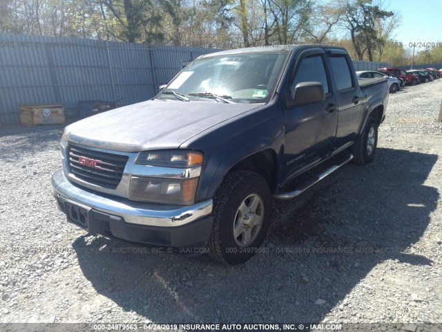 1GTDT136548115974 - 2004 GMC CANYON BLUE photo 2