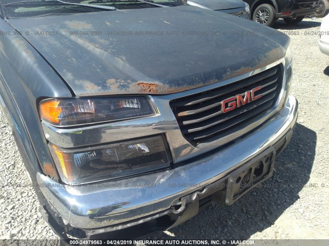 1GTDT136548115974 - 2004 GMC CANYON BLUE photo 6