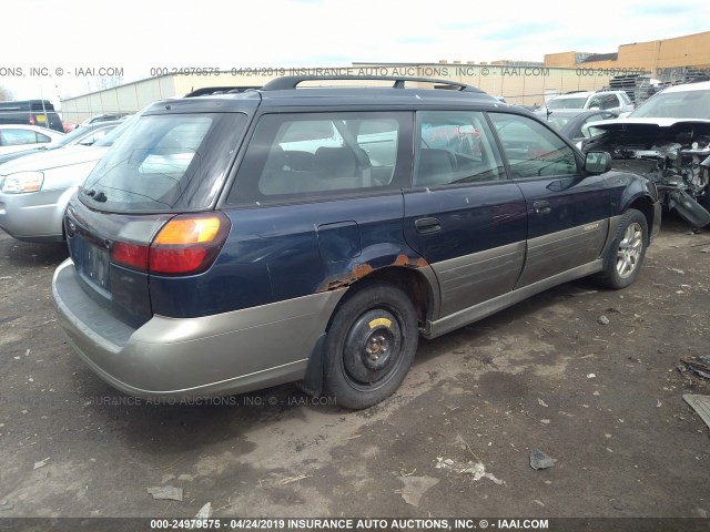 4S3BH675937654304 - 2003 SUBARU LEGACY OUTBACK AWP BLUE photo 4