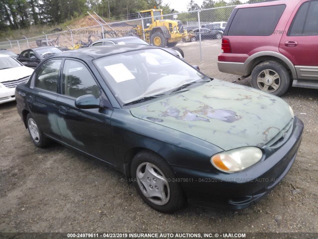 KNAFB121015084872 - 2001 KIA SEPHIA LS GREEN photo 1