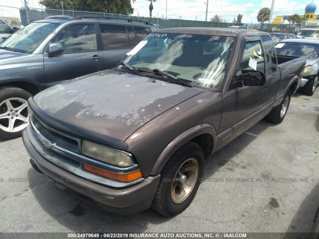 1GCCS1950Y8289051 - 2000 CHEVROLET S TRUCK S10 GRAY photo 2