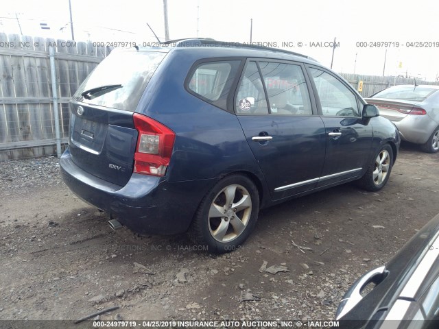 KNAFG526777112491 - 2007 KIA RONDO LX/EX BLUE photo 4