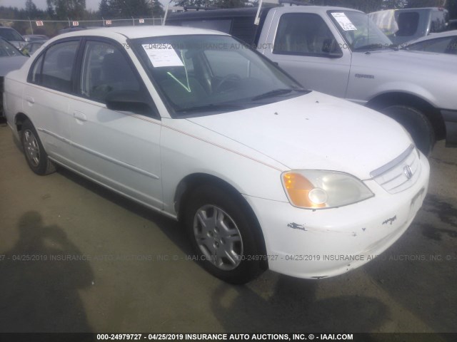 1HGES15271L062626 - 2001 HONDA CIVIC DX WHITE photo 1