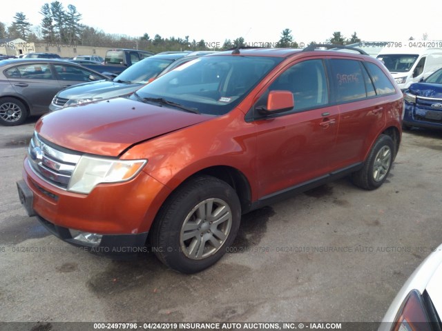 2FMDK48C87BA67967 - 2007 FORD EDGE SEL ORANGE photo 2