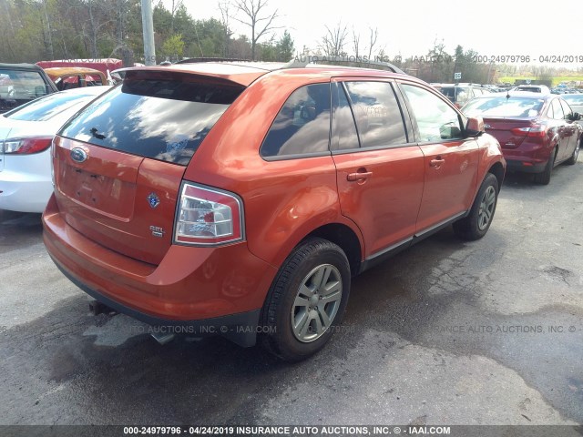 2FMDK48C87BA67967 - 2007 FORD EDGE SEL ORANGE photo 4