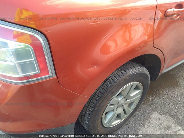 2FMDK48C87BA67967 - 2007 FORD EDGE SEL ORANGE photo 6