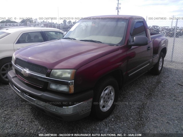 1GCEC14T34Z123221 - 2004 CHEVROLET SILVERADO C1500 MAROON photo 2