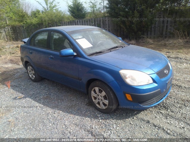 KNADE123066108590 - 2006 KIA RIO BLUE photo 1