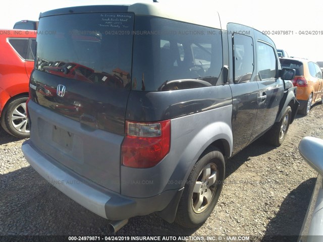 5J6YH28543L000281 - 2003 HONDA ELEMENT EX BLACK photo 4